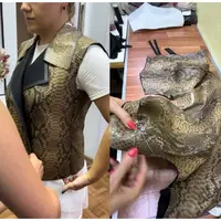 Куртка-косуха из кожи питона