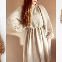 Вязаное длинное платье с пышными рукавами Augustins no 21