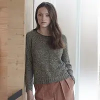 Пуловер регланом сверху Yo (Yarn over)