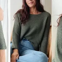 Стильный пуловер со спущенным плечом Ret Nem