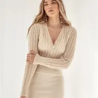 Джемпер из мохера с застежкой на пуговицы Elara