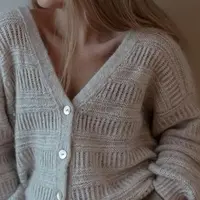 Кардиган оверсайз с плотной планкой для пуговиц Coffee