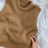 Жилет спицами ломаной резинкой Friday