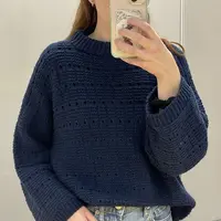 Пуловер фактурным узором спицами Judy