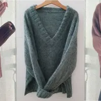 Оверсайз с глубоким V-вырезом горловины Sweater No14V-neck