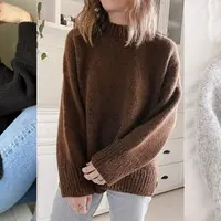 Свитер оверсайз с японским плечом спицами 1031 Sweater