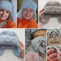 Шапка ушанка из фактурной пряжи