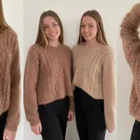 Мохеровый пуловер с косами Swirl Sweater