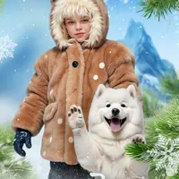 Детские зимние коллажи