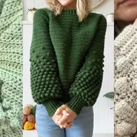 Пуловер реглан крючком Berry-Dipped