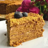 Постный веганский Грильяжный Медовик