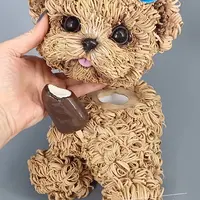 Кудрявый мишка (игрушка с тайничком)