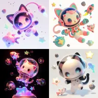543 Midjourney Prompts & Images для 3D Cute Kawaii