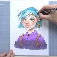 Раскрашивание манги маркерами Copic