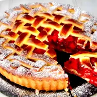 Ягодный пирог на закваске с кремом