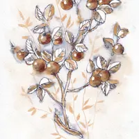 Фрукты и ягоды монохром. Рисуем кофе и чаем