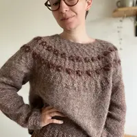 Пуловер с круглой кокеткой Laneus