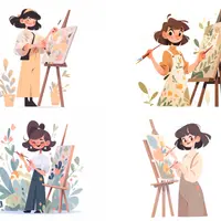 Промпты Midjourney для создания мультяшной векторной иллюстрации