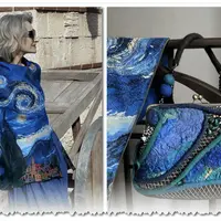 Жакет «Звездная ночь» и сумочка «Ван Грин»