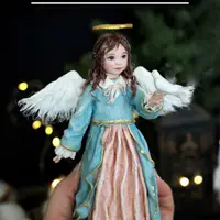 Ватные игрушки: Девочка-ангел