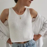 Топ вязаный спицами сверху Vegas