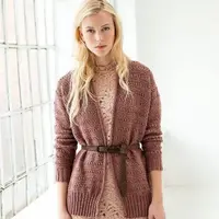 Жакет с вытянутыми петлями