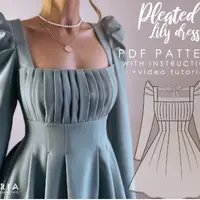 Платье Лилия в складку. Размеры 32-54