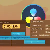 Подготовка монтажа к отправке звукорежиссеру в Davinci Resolve