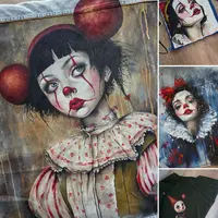 Роспись по ткани: Две Белоснежки, Пиноккио, Клоунесса