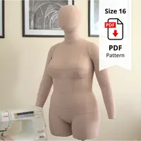 Универсальный манекен для пошива и демонстрации одежды. Размер 16