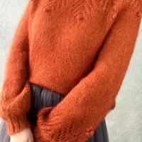 Джемпер из мохера с круглой узорной кокеткой Autumn Dream