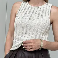 Вязаный спицами топ Drop Loop Top