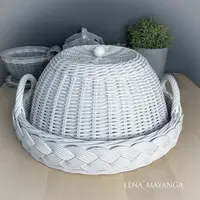 Хлебница из бумажной лозы