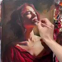 Акриловый портрет. Фламандский метод