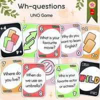 Wh-questions Uno Card Game