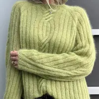 Мохеровый свитер с панелями кос Twist Light Loop