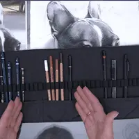 Портрет французского бульдога акварелью