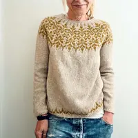 Пуловер с жаккардовой кокеткой Giardino