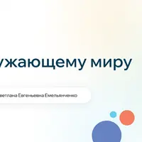 Окружающий мир. 1 класс