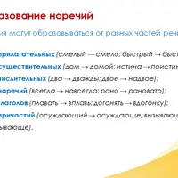 Комплект из 10 презентаций по теме «Наречие». 7 класс