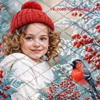 Коллаж Снежная рябина №2