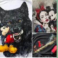 Роспись по ткани: Красная шапочка, Белоснежка, Волк