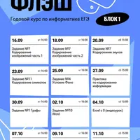 Флэш. Информатика ЕГЭ 2026. Блок 1: сентябрь - октябрь