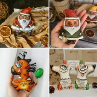 Волшебное закулисье. Клуб ёлочных игрушек в технике грунтованный текстиль