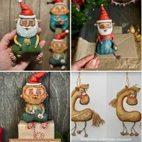 Волшебное закулисье. Ёлочные игрушки в технике грунтованный текстиль