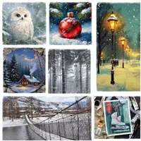 Среди снежинок. Марафон по масляной живописи