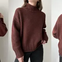 Свитер оверсайз вязаный спицами сверху Air Sweater