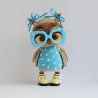 Вязаные игрушки. Сова Пуфи - Пуфочка