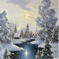 Картины в цвете сухой кистью