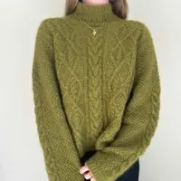 Пуловер Wire, вязаный косами сверху без швов